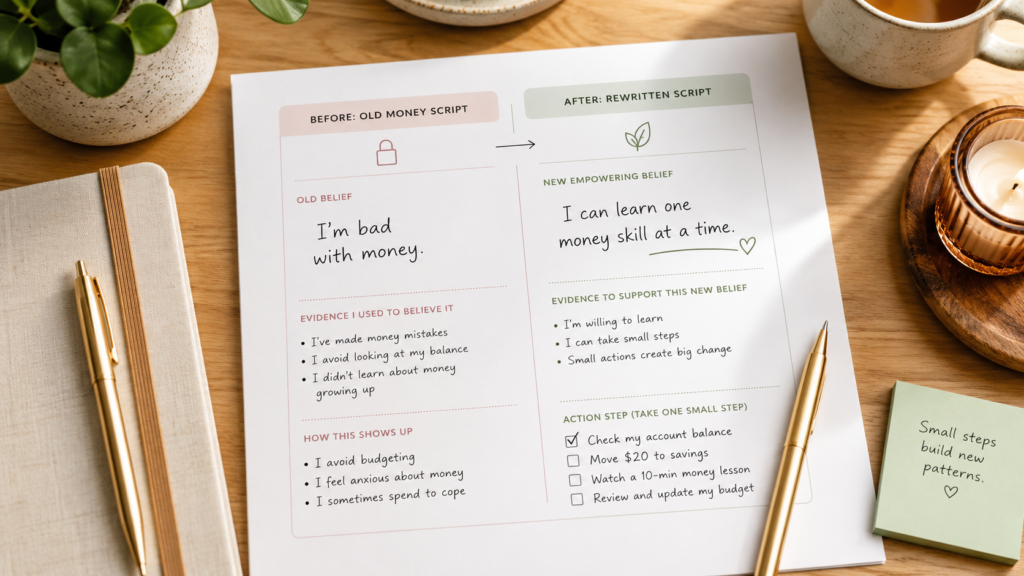 rewrite money scripts worksheet